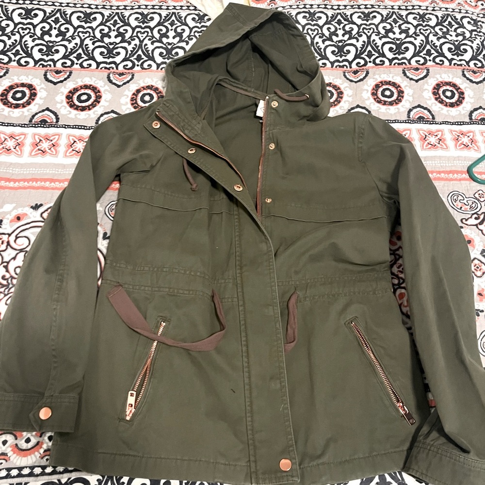 Olive Green Denim Jacket